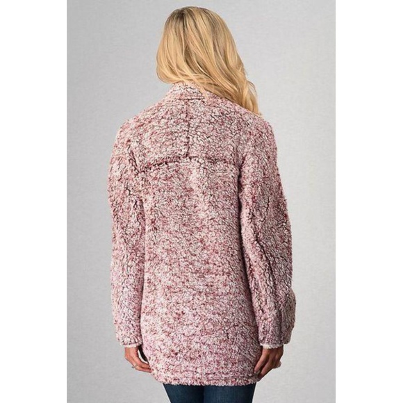 Sherpa pullover with front zip up & side pockets - Picture 4 of 4